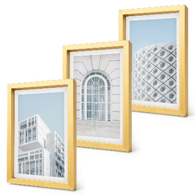 Trittico incorniciato Architettura moderna: minimalismo e geometria