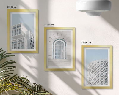 Trittico incorniciato Architettura moderna: minimalismo e geometria