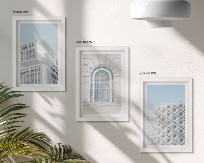 Trittico incorniciato Architettura moderna: minimalismo e geometria