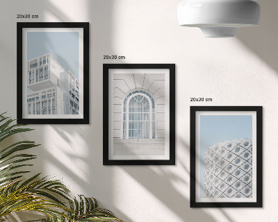 Trittico incorniciato Architettura moderna: minimalismo e geometria
