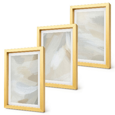Trittico incorniciato Sfondo astratto e luminoso con delicate pennellate.