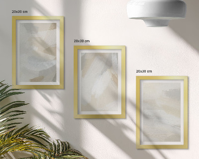 Trittico incorniciato Sfondo astratto e luminoso con delicate pennellate.