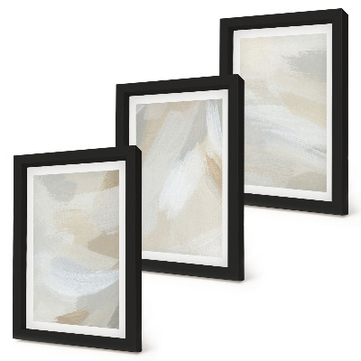 Trittico incorniciato Sfondo astratto e luminoso con delicate pennellate.