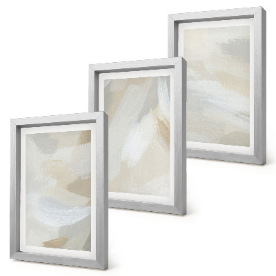 Trittico incorniciato Sfondo astratto e luminoso con delicate pennellate.