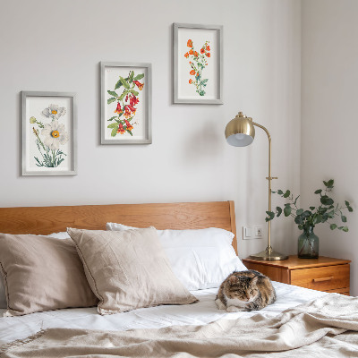 Composizione di 3 quadri Composizioni floreali pittura retrò vintage