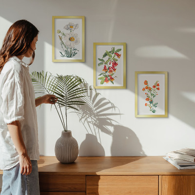 Composizione di 3 quadri Composizioni floreali pittura retrò vintage
