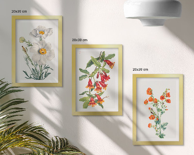 Composizione di 3 quadri Composizioni floreali pittura retrò vintage