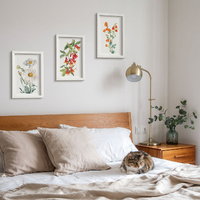 Composizione di 3 quadri Composizioni floreali pittura retrò vintage