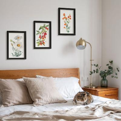 Composizione di 3 quadri Composizioni floreali pittura retrò vintage