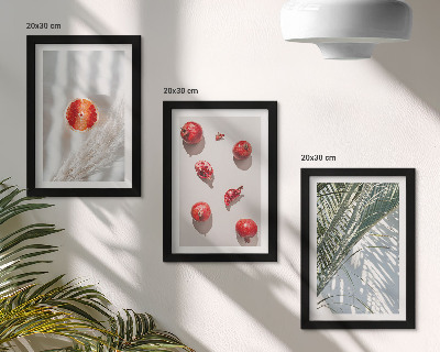 Composizione di 3 quadri Vacanze frutti tropicali foglie di palma