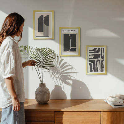 Trittico incorniciato Poster minimalisti dalle forme astratte
