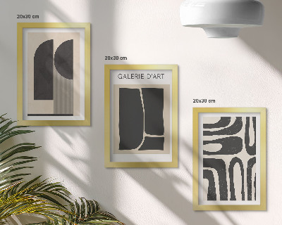 Trittico incorniciato Poster minimalisti dalle forme astratte