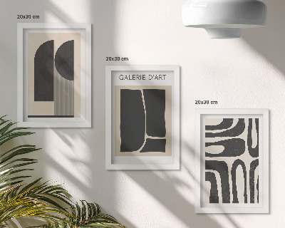 Trittico incorniciato Poster minimalisti dalle forme astratte