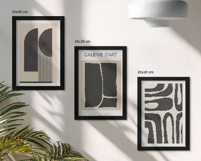 Trittico incorniciato Poster minimalisti dalle forme astratte