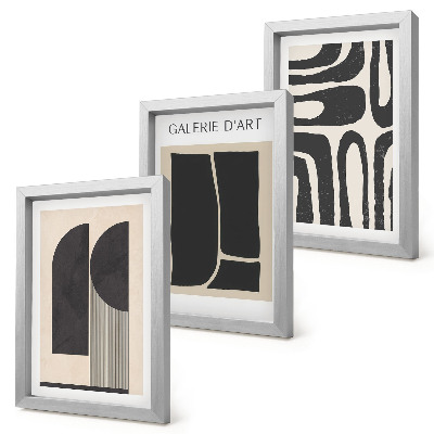 Trittico incorniciato Poster minimalisti dalle forme astratte