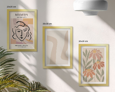 Composizione di 3 quadri Donna in stile moderno con motivi astratti