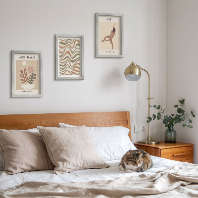 Composizione di 3 quadri Matisse forme e motivi astratti boho