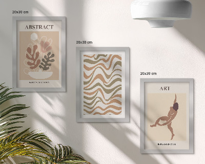 Composizione di 3 quadri Matisse forme e motivi astratti boho
