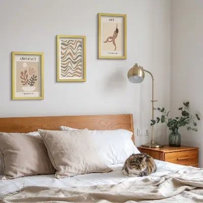 Matisse forme e motivi astratti boho composizione di 3 quadri