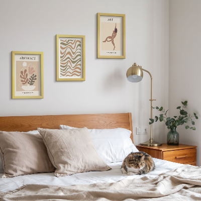 Composizione di 3 quadri Matisse forme e motivi astratti boho