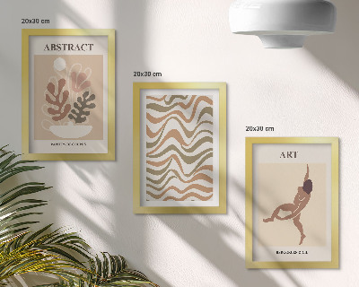 Composizione di 3 quadri Matisse forme e motivi astratti boho