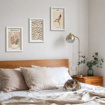 Matisse forme e motivi astratti boho composizione di 3 quadri
