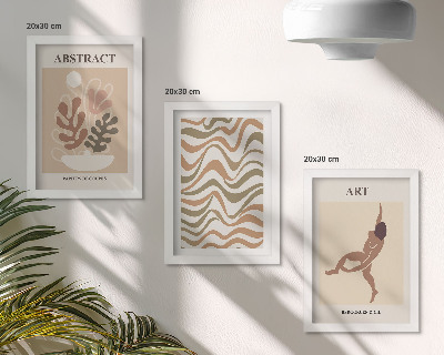 Composizione di 3 quadri Matisse forme e motivi astratti boho