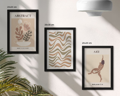 Composizione di 3 quadri Matisse forme e motivi astratti boho