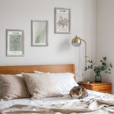 Composizione di 3 quadri Fiori in un vaso in stile moderno e minimalista