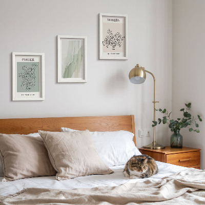 Composizione di 3 quadri Fiori in un vaso in stile moderno e minimalista