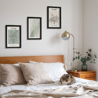 Composizione di 3 quadri Fiori in un vaso in stile moderno e minimalista
