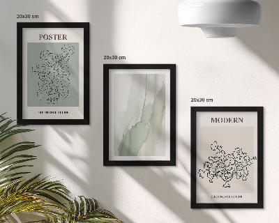 Composizione di 3 quadri Fiori in un vaso in stile moderno e minimalista