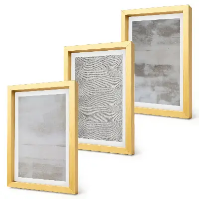 Trittico incorniciato con strutture di texture moderne in stile minimalista