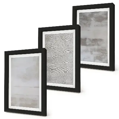 Trittico incorniciato con strutture di texture moderne in stile minimalista