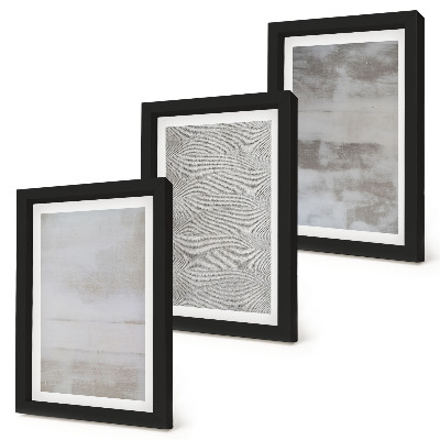 Trittico incorniciato Strutture di texture moderne in stile minimalista