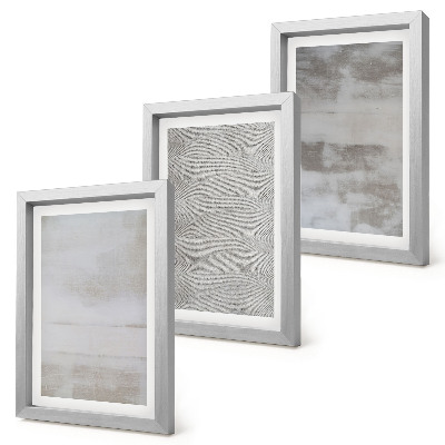 Trittico incorniciato Strutture di texture moderne in stile minimalista