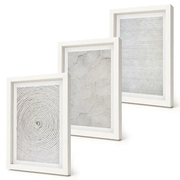 Composizione di 3 quadri modelli geometrici moderni in cartone