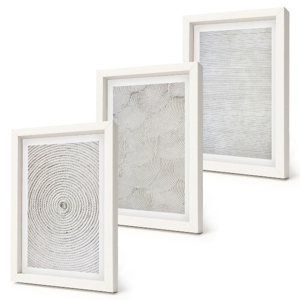 Composizione di 3 quadri Modelli moderni geometrici in cartone