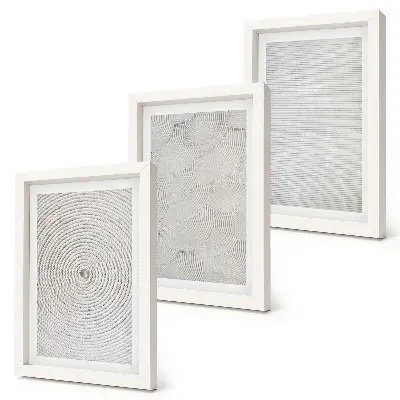 Composizione di 3 quadri modelli geometrici moderni in cartone