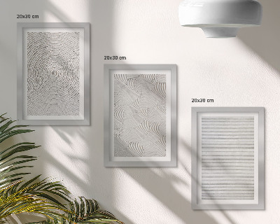 Composizione di 3 quadri Modelli moderni geometrici in cartone