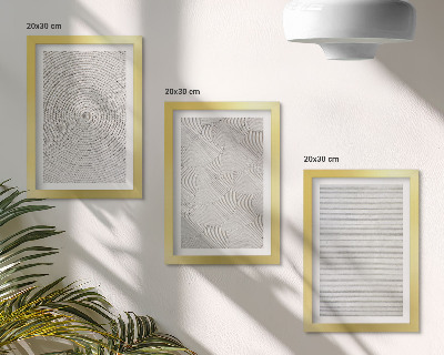 Composizione di 3 quadri Modelli moderni geometrici in cartone