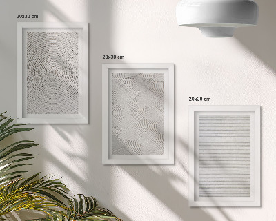 Composizione di 3 quadri Modelli moderni geometrici in cartone