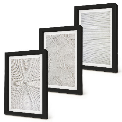 Composizione di 3 quadri Modelli moderni geometrici in cartone