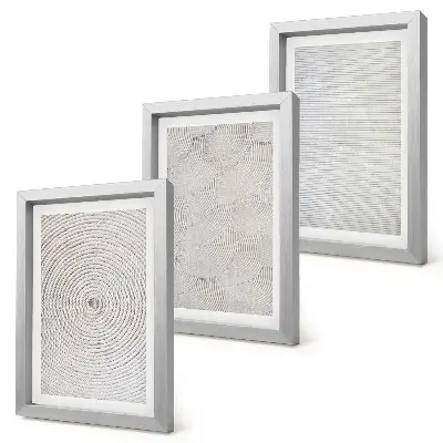 Composizione di 3 quadri modelli geometrici moderni in cartone