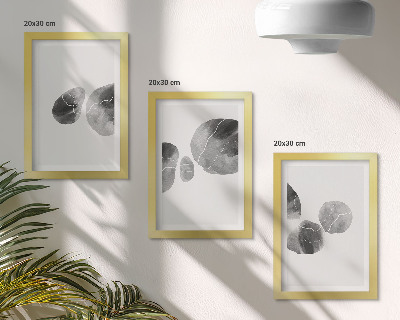 Composizione di 3 quadri Macchie di pittura, pittura astratta minimalista