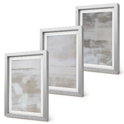 Composizione di 3 quadri Texture usurate, stile industriale moderno