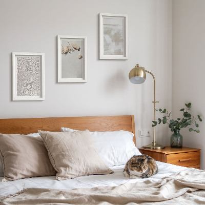 Composizione di 3 quadri Sabbia, pietre e texture consumata in stile boho