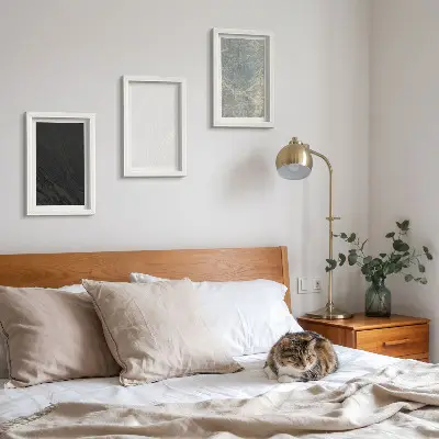 Composizione di 3 quadri decorazioni eleganti con strutture in pietra in vari colori