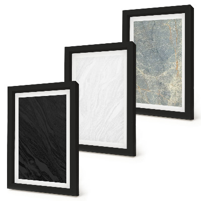 Composizione di 3 quadri Vari colori di eleganti strutture in pietra