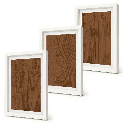 Trittico incorniciato con motivo naturale di corteccia d'albero in stile minimalista